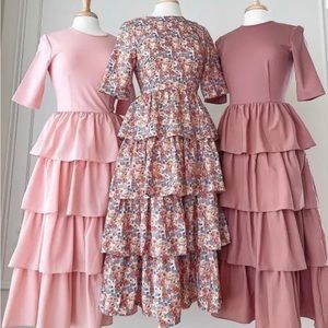 Floral MIDI Tiered Eiffel Dress